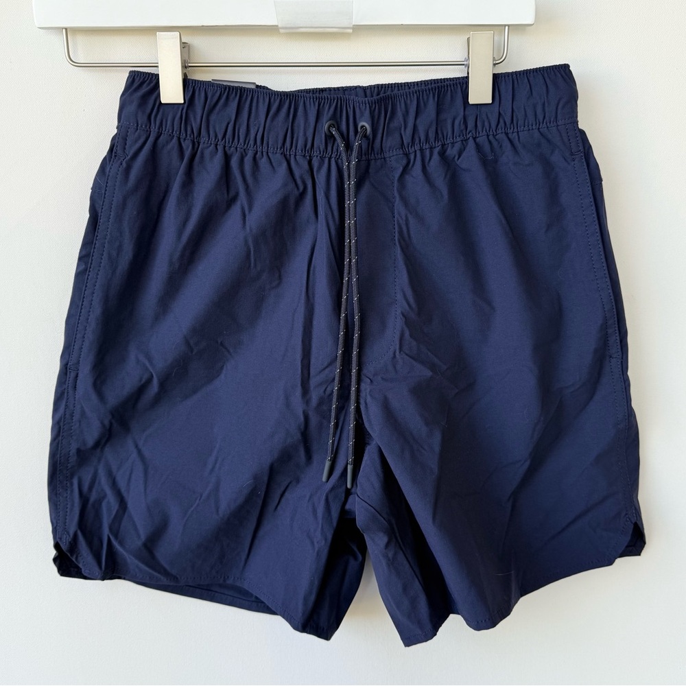 NWT J. Crew Men’s 6” Lined Tech Dock Short Navy Blue size XS